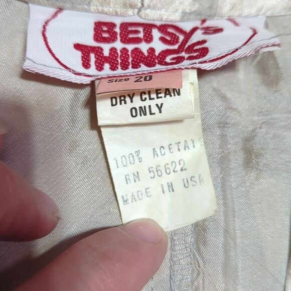 Vintage Betsy's Things Shiny Disco Raglan Sleeve Blazer sz 20 - Picture 9 of 11